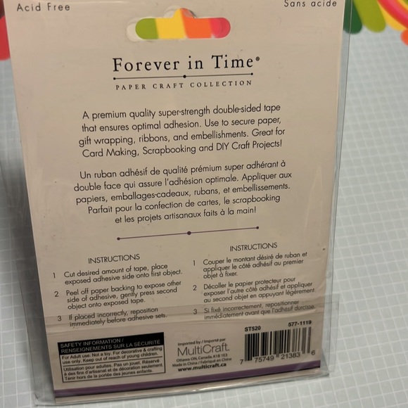 Double-Sided Tape (Super Tacky) 0.25" in. x 15 ft - Picture 3 of 8